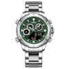Crusader Legacy - GREEN DIAL - SILVER CASE