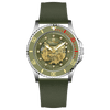 Monarch Luxe - SILVER CASE	-  GREEN  DIAL