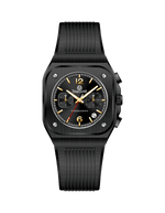 Black watch with a detailed face on a white background - branded wrist watch for men in pakistan
