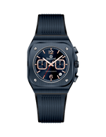 Black watch with a detailed face on a white background - branded wrist watch for men in pakistan