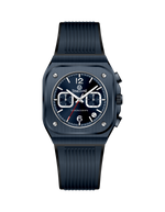 Black watch with a detailed face on a white background - branded wrist watch for men in pakistan