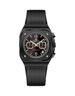 Black watch with a detailed face on a white background - branded wrist watch for men in pakistan