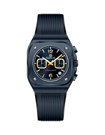 Black watch with a detailed face on a white background - branded wrist watch for men in pakistan