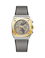 Branded wrist watch for men in pakistan with gold and silver design on a white background