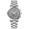 Branded wrist watch for men in pakistan. A stainless steel Tzumiyama watch with a silver dial, chronograph features, and a stainless steel band.
