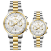 Oblique Pulse - GOLDEN TWOTONE CASE - WHITE DIAL