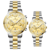 Oblique Pulse - GOLDEN TWOTONE CASE - GOLD DIAL