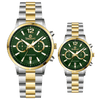 Oblique Pulse - GOLDEN TWOTONE CASE - GREEN DIAL