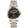 Evertime Aura - GOLD TWOTONE COLOR CASE - BLACK DIAL