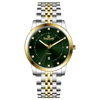Evertime Aura - GOLD TWOTONE COLOR CASE - GREEN DIAL
