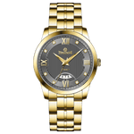 A stainless steel Timezone watch with a gold-tone band. Discover timezone watches: elegant branded wrist watches for men in pakistan.