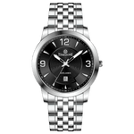 A silver stainless steel Infinity Stratos watch with a stainless steel band and a hardened crystal mineral glass dial. Discover timezone watches: elegant branded wrist watches for men in pakistan