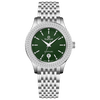 Crystalline - Silver - Green Dial