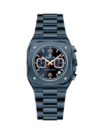 Blue watch with a detailed face on a white background - branded wrist watch for men in pakistan