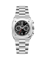 Silver watch with black dial on a white background - branded wrist watch for men in pakistan