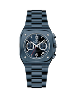 Blue watch with a black face on a white background - branded wrist watch for men in pakistan