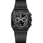 Black watch with digital and analog display on a white background - branded wrist watch for men in pakistan