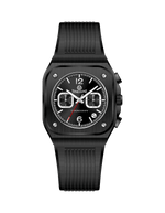 Black watch with digital and analog display on a white background - branded wrist watch for men in pakistan
