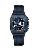 Black watch with a detailed face on a white background - branded wrist watch for men in pakistan
