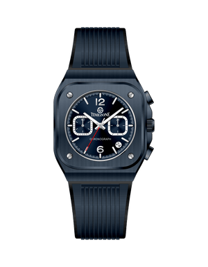 Black watch with a detailed face on a white background - branded wrist watch for men in pakistan