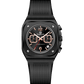 Black watch with a detailed face on a white background - branded wrist watch for men in pakistan