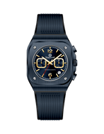 Black watch with a detailed face on a white background - branded wrist watch for men in pakistan