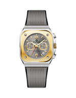 Branded wrist watch for men in pakistan with gold and silver design on a white background