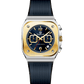 Branded wrist watch for men in pakistan with gold and black design on a white background