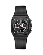 Black watch with digital and analog display on a white background - branded wrist watch for men in pakistan