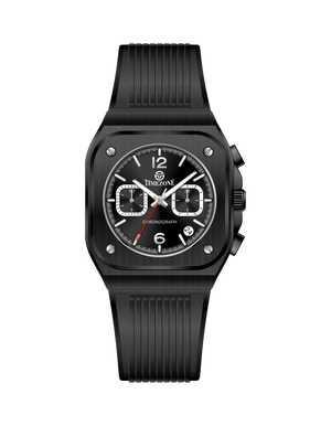 Black watch with digital and analog display on a white background - branded wrist watch for men in pakistan