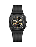 Black watch with a detailed face on a white background - branded wrist watch for men in pakistan