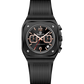 Black watch with a detailed face on a white background - branded wrist watch for men in pakistan