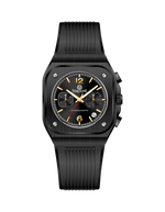 Black watch with a detailed face on a white background - branded wrist watch for men in pakistan