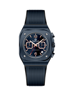 Black watch with a detailed face on a white background - branded wrist watch for men in pakistan