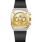 Branded wrist watch for men in pakistan. Gold and black watch with 'Timezone' branding on a white background
