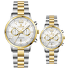 Oblique Pulse - GOLDEN TWOTONE CASE	-  WHITE  DIAL
