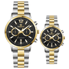 Oblique Pulse - GOLDEN TWOTONE CASE	-  BLACK  DIAL