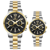 Oblique Pulse - GOLDEN TWOTONE CASE	-  BLACK  DIAL