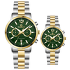 Oblique Pulse - GOLDEN TWOTONE CASE	-  GREEN  DIAL