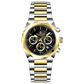 A Timezone Watches branded watch with a stainless steel band and a silver-colored dial featuring a chronograph movement, day-date display, and a gold-tone case. Discover timezone watches: elegant branded wrist watches for men in pakistan.