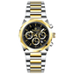 A Timezone Watches branded watch with a stainless steel band and a silver-colored dial featuring a chronograph movement, day-date display, and a gold-tone case. Discover timezone watches: elegant branded wrist watches for men in pakistan.