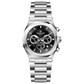 A silver stainless steel watch with a chronograph function, a date display, and a stainless steel band. Discover timezone watches: elegant branded wrist watches for men in pakistan