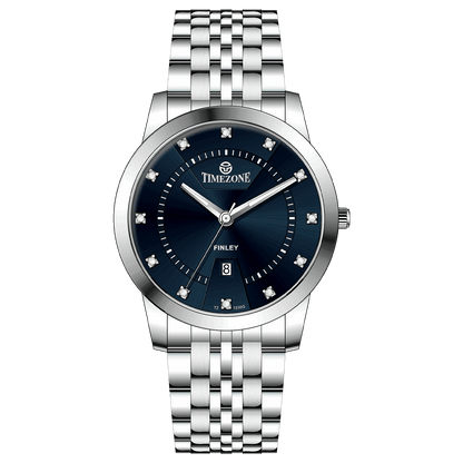Branded wrist watch for men in pakistan. A silver-colored Evertime watch with a stainless steel band and a crystal mineral glass dial cover.