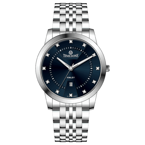 Branded wrist watch for men in pakistan. A silver-colored Evertime watch with a stainless steel band and a crystal mineral glass dial cover.