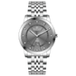 Branded wrist watch for men in pakistan. A silver-colored Evertime watch with a stainless steel band and a crystal mineral glass dial cover.