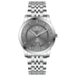 Branded wrist watch for men in pakistan. A silver-colored Evertime watch with a stainless steel band and a crystal mineral glass dial cover.