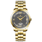 A stainless steel Timezone watch with a gold-tone band. Discover timezone watches: elegant branded wrist watches for men in pakistan.