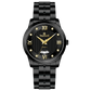 A black stainless steel Timezone watch, featuring a stainless steel band and a date display. Discover timezone watches: elegant branded wrist watches for men in pakistan.