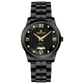 A black stainless steel Timezone watch, featuring a stainless steel band and a date display. Discover timezone watches: elegant branded wrist watches for men in pakistan.