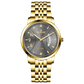 A Timezone brand watch with a stainless steel band and a gold-tone case. Discover timezone watches: elegant branded wrist watches for men in pakistan.